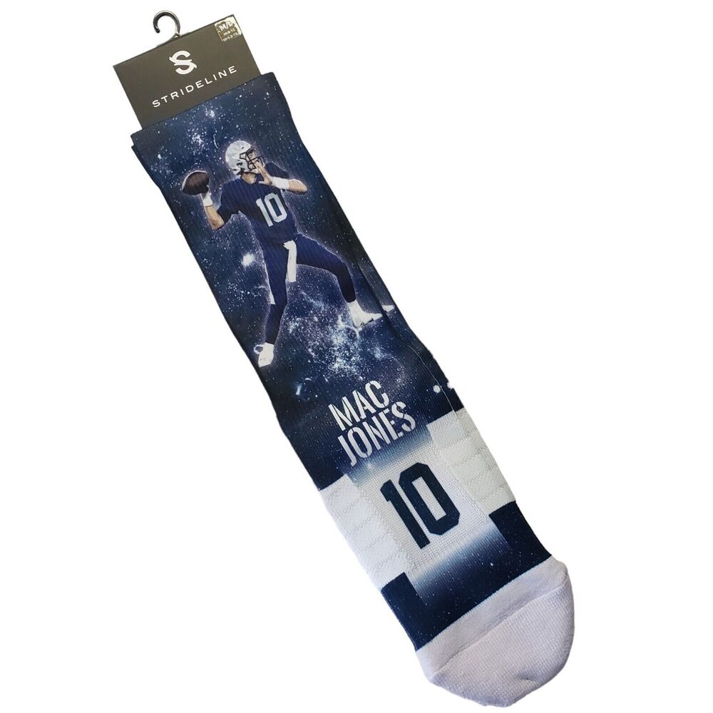 Strideline Mac Jones Socks Premium Full Slub Galaxy M/L New Patriots